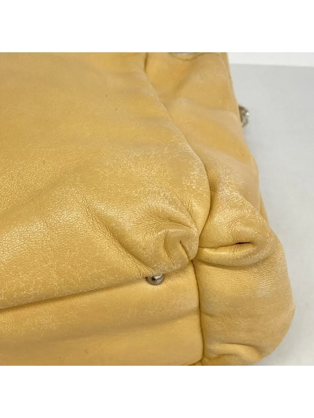 Chanel Shoulder Bag Lambskin Beige Silver - Picture 6 of 10
